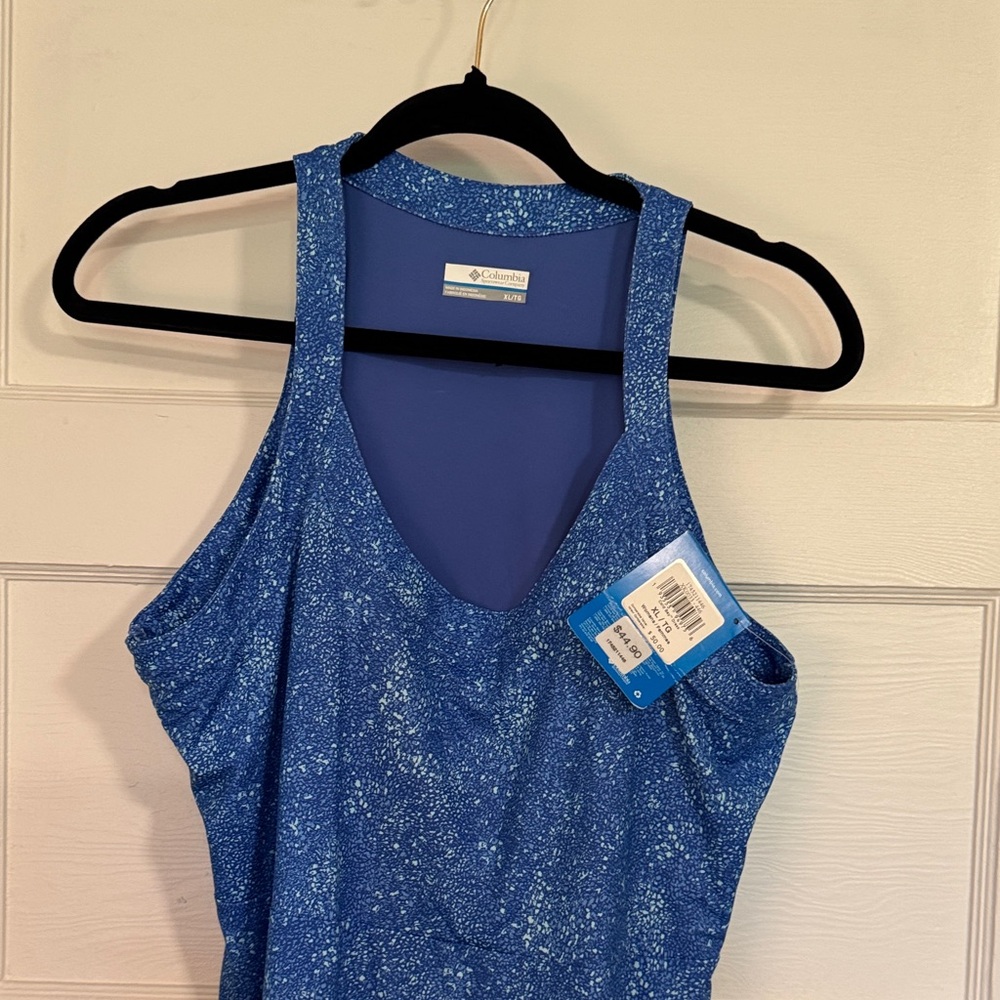 Columbia Blue Patterned Tank Dress